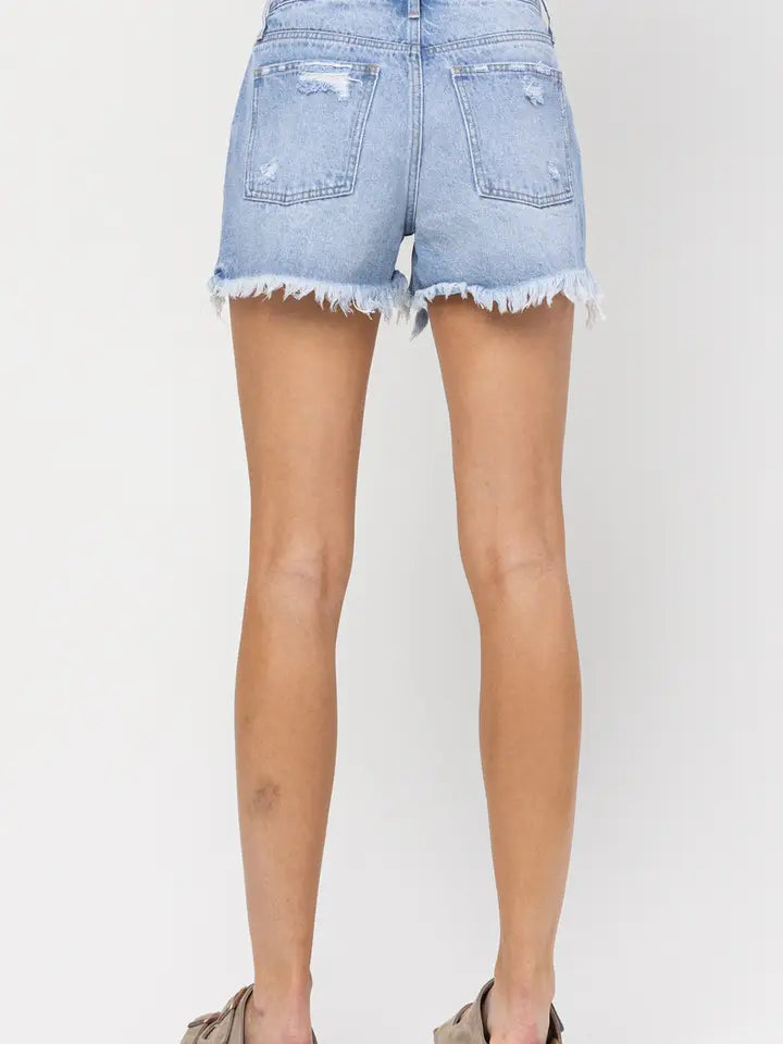 Jelly Jeans Mid Rise Cut Hem Shorts