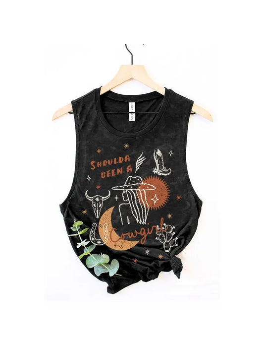 Cowgirl Graphic Tank Top